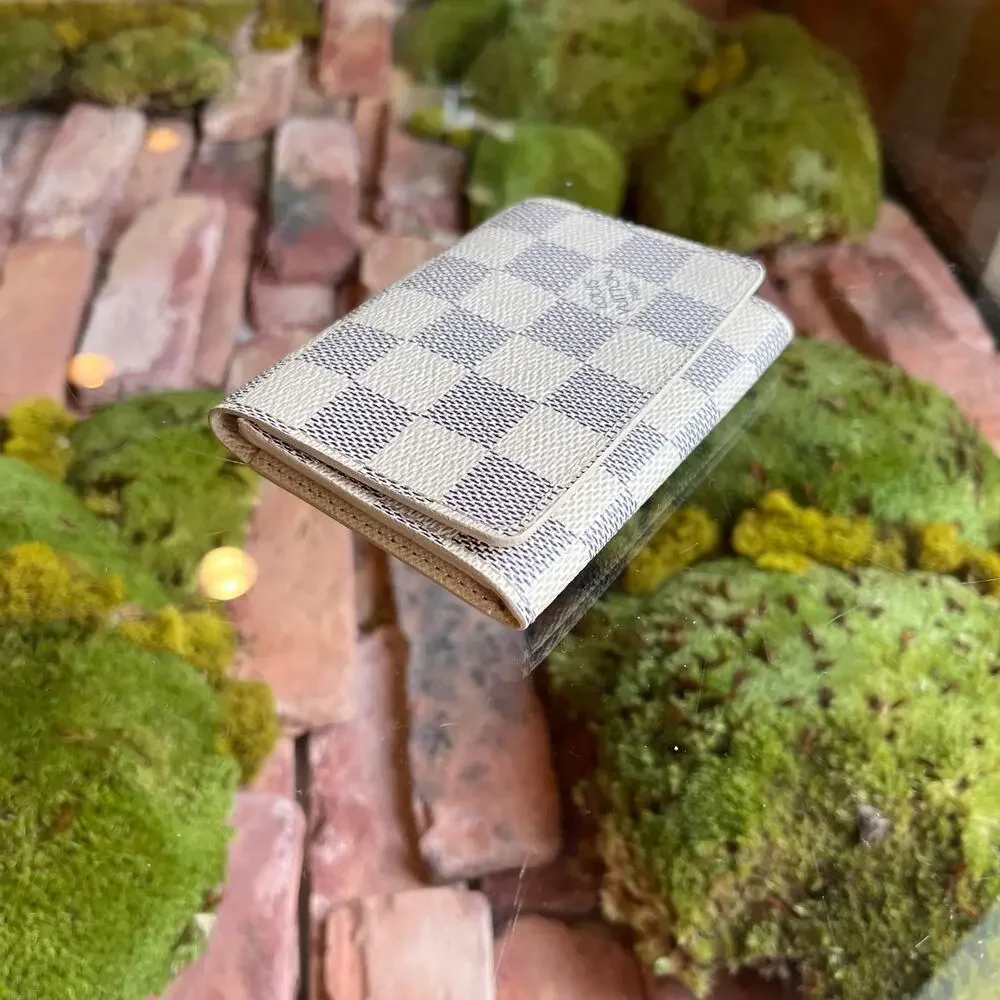 LOUIS VUITTON Damier Azur Canvas Card Holder Wallet DIA304 - Picture 3 of 9